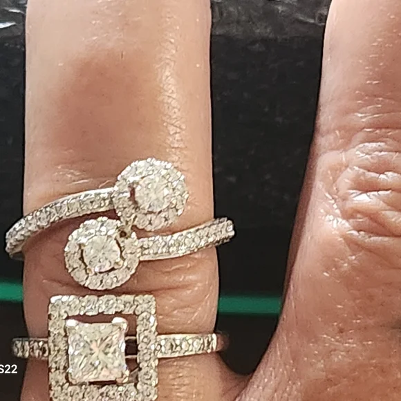 10k 2 Tone 1.2 Ct Diamond Ring Fixed And Polished For Liz - Picture 6 of 12